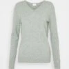 Vila Viril V-Neck L/S-Noos - Trui - Green Milieu Melange -Dames 672d98fec0384461b422892283e6a1d4