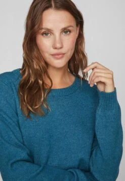 Vila Viril O Neck - Trui - Moroccan Blue -Dames 673df2c567824b88893a0c972017ed65