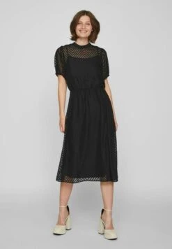 Vila Kurzärmeliges - Jurk - Black