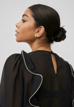 Vila Vimetina Plisse - Blouse - Black -Dames 68a2f7681ba04405a145f2071e5b748b