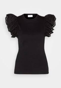 Vila Viredda Cap Sleeve - T-Shirt Print - Black -Dames 6aab10ffd83f4e988d1b204925147ee1