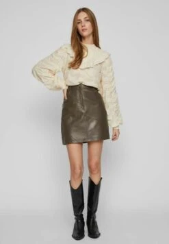 Vila Mit Langen Ärmeln Gerüschtes - Blouse - Birch -Dames 6d1243b2144346409d1d02d08b80b824