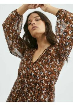 Vila Jurk - Dark Brown/White/Black -Dames 6d2d464f3604475faadb6b64b2d30295