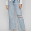 Vila High Waist - Relaxed Fit Jeans - Light Blue Denim -Dames 6f458739dd0c4f57a51e638422f812db