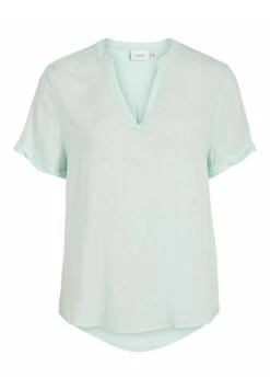 Vila Mit Kurzen Ärmeln V-Ausschnitt - Blouse - Blue Glass -Dames 711116ae6ea840bfab7078ef5a3a64f7