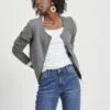 Vila Vinaja New - Lichte Jas - Medium Grey Melange -Dames 71c48812506340d59b64f586a4529da3