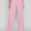 Vila Mit Weitem Bein High Waist - Broek - Begonia Pink