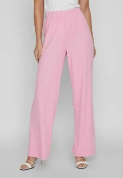 Vila Mit Weitem Bein High Waist - Broek - Begonia Pink