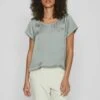 Vila Mit Kurzen Ärmeln Rundhals - Blouse - Green Milieu -Dames 75511b5c8f4a44e7b7a6790edbf044c8