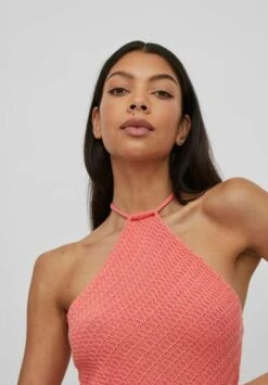 Vila Crop - Top - Sugar Coral -Dames 75b2b4f2aa6d44bead2ee3bbe4f9dbc7