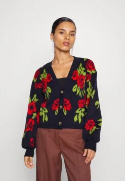 Vizassi V Neck Cardigan - Vest - Navy Blazer