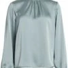 Vila Langarm Gesmoktes - Blouse - Green Milieu -Dames 77251bfe73114bfc9067d627d3f8b87f