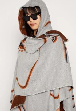 Vila Vicitrin Poncho - Poncho - Cement -Dames 779a35b9c7e84593ba2d39f6d846eb6e