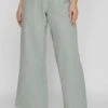 Vila High Waist Straight Fit - Broek - Green Milieu