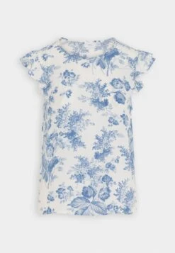 Vila Viminna O Neck Capsleeve - T-Shirt Print - Cloud Dancer/Blue -Dames 7b69857e9c3145768a6a5bdad43cf891