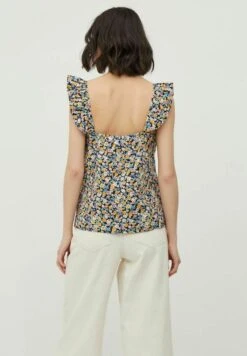 Vila Gerüschtes - Top - Black -Dames 7cb014929f5f4688830dc3a2d278076c