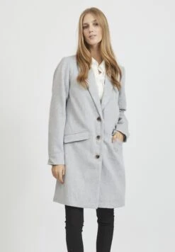 Vila Vileovita Coat - Mantel - Light Grey Melange