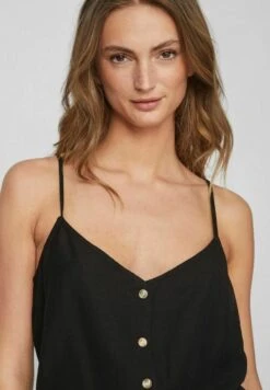 Vila Träger Geknöpftes - Top - Black -Dames 7f486737784a409890ea5590ad0ec551