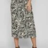 Vila Midi High Waist - A-Lijn Rok - Birch -Dames 80af7056cbed45f6ac05a93d439b7ed3