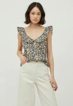 Vila Gerüschtes - Top - Black