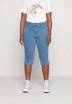 Vicapri Ana Jeggins - Jeansshort - Light Blue Denim