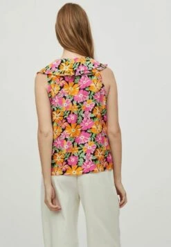 Vila Mit Geblümtes - Top - Black -Dames 84552eb019064e2dafa1528622e5ffe8