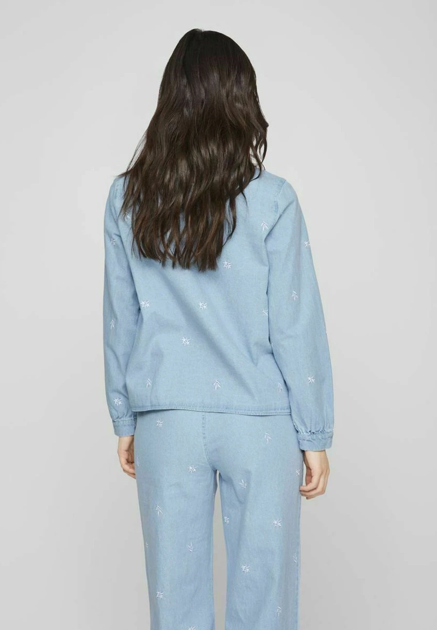 Vila Overhemdblouse - Light Blue Denim 5 Vila Overhemdblouse - Light Blue Denim - Afbeelding 3
