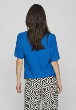Vila Mit Kurzen Ärmeln V-Ausschnitt - Blouse - Lapis Blue 10 Vila Mit Kurzen Ärmeln V-Ausschnitt - Blouse - Lapis Blue -Dames 84f6aca3438b44b1947167e0377240f4