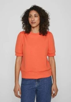 Vila Mit Kurzen Ärmeln- T-Shirt Basic - Tigerlily