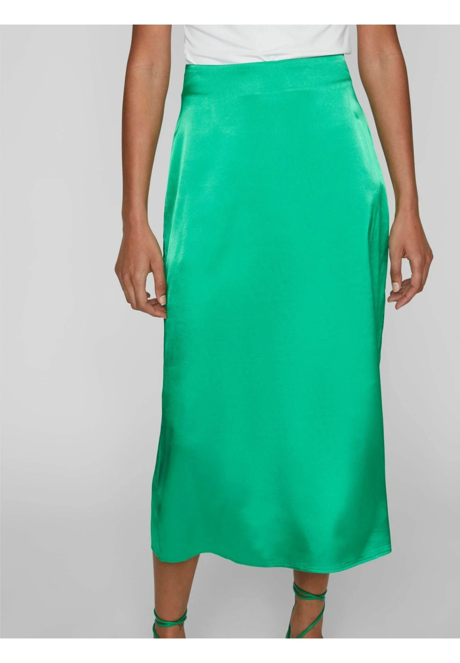 Vila High Waist - A-Lijn Rok - Bright Green 7 Vila High Waist - A-Lijn Rok - Bright Green - Afbeelding 5