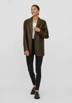 Vila Leren Jas - Demitasse -Dames 86561da1c28f459094c26f9b50b4d80d