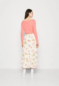 Vila Vimilina Flower Midi Skirt - A-Lijn Rok - Snow White -Dames 89cc07ad898e40e591a1816bedb9c9ff