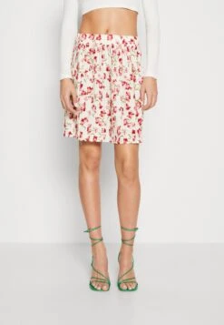 Vila Vialba Short Skirt - Plooirok - White/Red