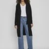 Vila Viril Long Cardigan - Vest - Black -Dames 8f18be779d8146ab9d12b2f8a335be3f