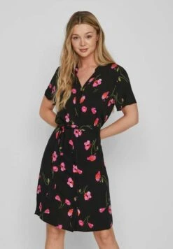 Vila Kurzärmeliges - Blousejurk - Black