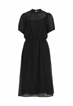 Vila Kurzärmeliges - Jurk - Black -Dames 8f6be94935344ae2bf3d348622528df5