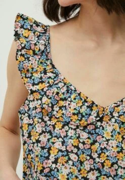 Vila Gerüschtes - Top - Black -Dames 904c282e284f41daab4c127e5ba9c264