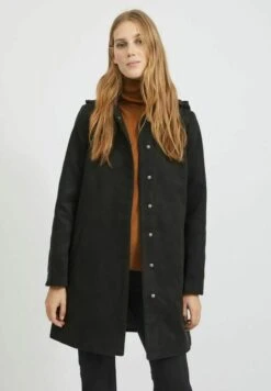 Vila Halflange Jas - Black