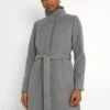 Vila Vipoku High Neck Coat - Mantel - Mottled Grey -Dames 90c2011fc78946a5bbb6f7d8e302a475