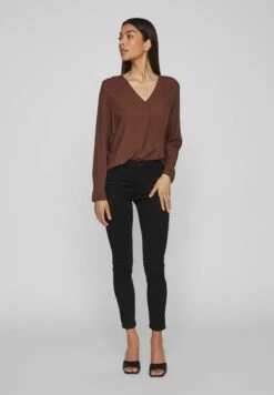 Vila Jolly Ls-Noos - Blouse - Shaved Chocolate -Dames 91ce867e30fa415b8e27393bc13b78f3