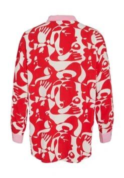 Vila Overhemdblouse - Flame Scarlet -Dames 953c6bec26d84fd1b2ff5be60166fdb2