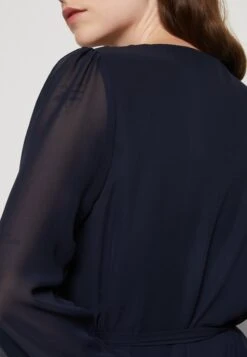 Vila Viuna V-Neck Dress - Jurk - Navy -Dames 954d7135296c4942b42fcdee657d30b6