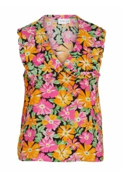 Vila Mit Geblümtes - Top - Black -Dames 97bcdee247af408b98dac095a9fee0b0