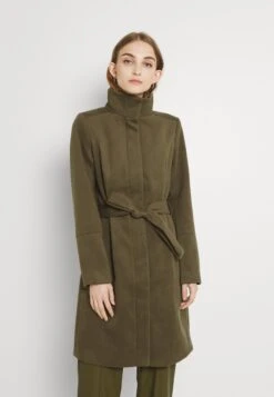 Vila Vipoku High Neck Coat - Mantel - Dark Olive
