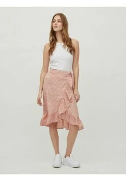 Vila Midi - A-Lijn Rok - Rose Shadow -Dames 9800613de03f4389875f6445b5ac2751