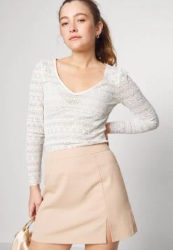 Vichikka V-Neck- Longsleeve - Birch -Dames 9903e979644d4c64a5929952045e168b