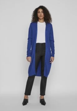 Vila Viril Long Cardigan - Vest - Mazarine Blue Melange