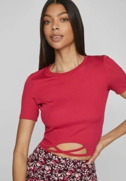 Vila Mit Kurzen Ärmeln Detailreiches - T-Shirt Basic - Love Potion 11 Vila Mit Kurzen Ärmeln Detailreiches - T-Shirt Basic - Love Potion -Dames 99b84f624f0e4a23afacfa588811112b