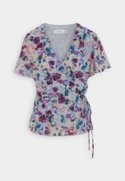 Vila Vilyba Wrap - Blouse - Kentucky Blue/Multi-Coloured -Dames 99bc9ea3c8834c7f9c96fe42838f4906