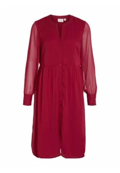 Vila Vifalia - Blousejurk - Beet Red -Dames 99cfce97b2f54caca3a319961ae6cb18